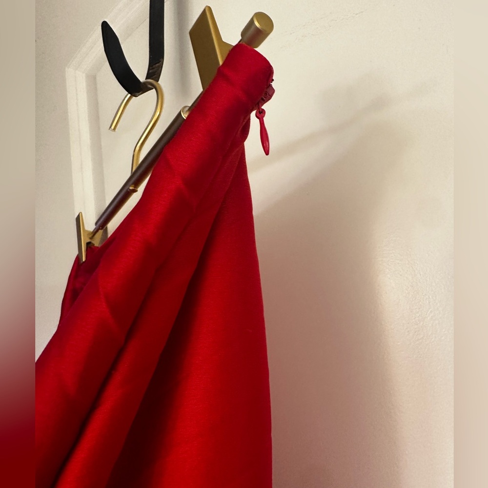 DKNY Vibrant Red A-Line Pleated Skirt - Picture 9 of 13